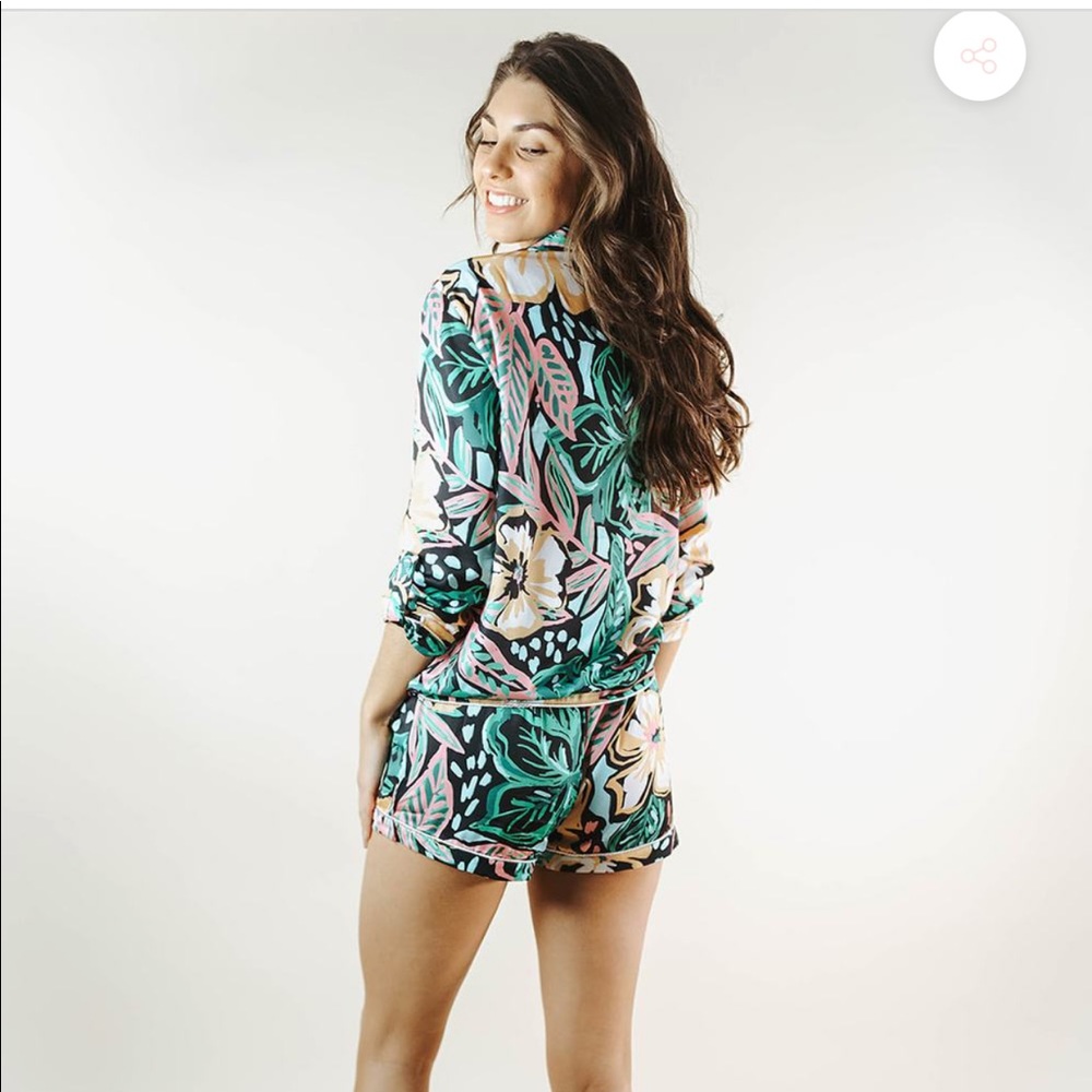 Lola tropical print set